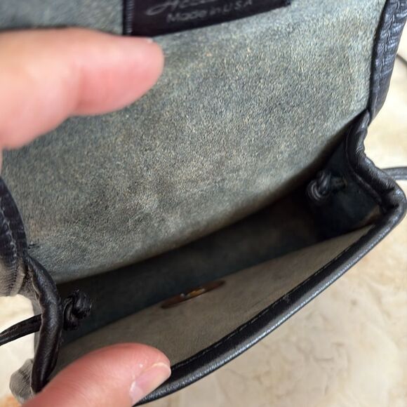 Vintage Golan Mini Leather Crossbody Saddle Bag - Picture 9 of 13